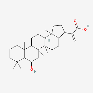 2-(7-Hydroxy-5a,5b,8,8,11a,13b-hexamethyl-1,2,3,3a,4,5,6,7,7a,9,10,11,11b,12,13,13a-hexadecahydrocyclopenta[a]chrysen-3-yl)prop-2-enoic acid