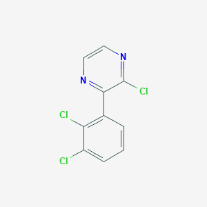 molecular formula C10H5Cl3N2 B14090125 2-Chloro-3-(2,3-dichlorophenyl)pyrazine 