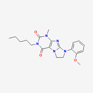 8-(2-methoxyphenyl)-1-methyl-3-pentyl-7,8-dihydro-1H-imidazo[2,1-f]purine-2,4(3H,6H)-dione