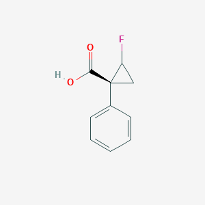 molecular formula C10H9FO2 B1409014 trans-2-Fluoro-1-phenylcyclopropanecarboxylic acid CAS No. 1704050-82-7