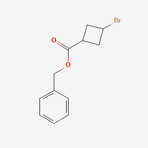 molecular formula C12H13BrO2 B1409016 3-Bromocyclobutanecarboxylic acid benzyl ester CAS No. 2167366-61-0