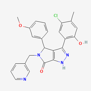 3-(5-Chloro-2-hydroxy-4-methyl-phenyl)-4-(3-methoxy-phenyl)-5-pyridin-3-ylmethyl-4,5-dihydro-1H-pyrro lo[3,4-c]pyrazol-6-one