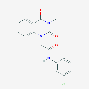 molecular formula C18H16ClN3O3 B14090171 N-(3-chlorophenyl)-2-(3-ethyl-2,4-dioxo-3,4-dihydroquinazolin-1(2H)-yl)acetamide 