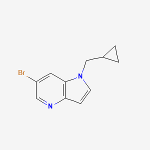 molecular formula C11H11BrN2 B1409019 6-bromo-1-(cyclopropylmethyl)-1H-pyrrolo[3,2-b]pyridine CAS No. 1801905-66-7