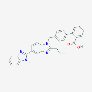 molecular formula C33H30N4O2 B140902 4'-((7-甲基-5-(1-甲基-1H-苯并咪唑-2-基)-2-丙基-1H-苯并咪唑-1-基)甲基)联苯-2-甲酸 CAS No. 1026353-20-7