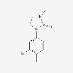 molecular formula C11H13BrN2O B1409020 1-(3-Bromo-4-methylphenyl)-3-methylimidazolidin-2-one CAS No. 1892565-47-7