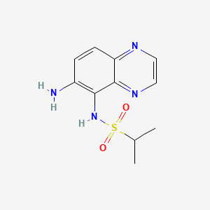 molecular formula C11H14N4O2S B14090205 N-(6-aminoquinoxalin-5-yl)propane-2-sulfonamide 