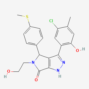 3-(5-chloro-2-hydroxy-4-methylphenyl)-5-(2-hydroxyethyl)-4-[4-(methylsulfanyl)phenyl]-4,5-dihydropyrrolo[3,4-c]pyrazol-6(2H)-one