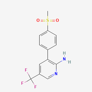 3-(4-Methanesulfonylphenyl)-5-(trifluoromethyl)pyridin-2-amine