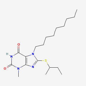 8-(butan-2-ylsulfanyl)-6-hydroxy-3-methyl-7-nonyl-3,7-dihydro-2H-purin-2-one