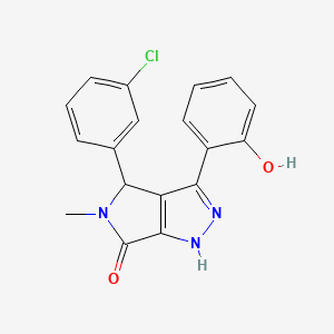 4-(3-chlorophenyl)-3-(2-hydroxyphenyl)-5-methyl-4,5-dihydropyrrolo[3,4-c]pyrazol-6(1H)-one