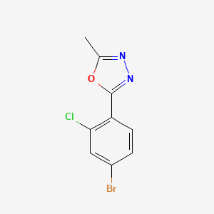 2-(4-Bromo-2-chlorophenyl)-5-methyl-1,3,4-oxadiazole