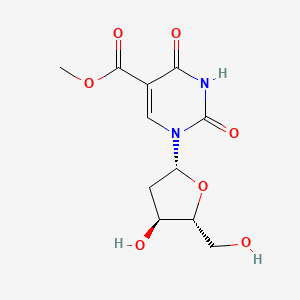 methyl 1-((2R,4S,5R)-4-hydroxy-5-(hydroxymethyl)tetrahydrofuran-2-yl)-2,4-dioxo-1,2,3,4-tetrahydropyrimidine-5-carboxylate