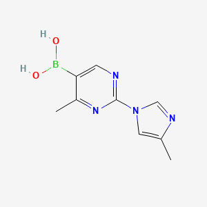 (4-Methyl-2-(4-methyl-1H-imidazol-1-yl)pyrimidin-5-yl)boronic acid