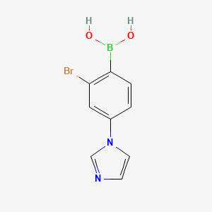 molecular formula C9H8BBrN2O2 B14090296 (2-Bromo-4-(1H-imidazol-1-yl)phenyl)boronic acid 