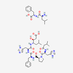 molecular formula C54H77N11O11 B14090298 isovaleryl-His-Pro-Phe-His-Sta-OH.H-Leu-Phe-OH 