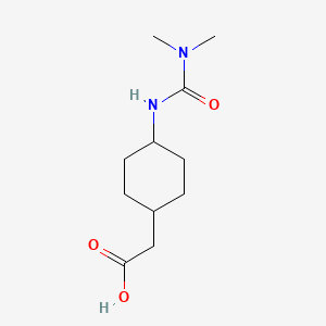 molecular formula C11H20N2O3 B1409030 2-[(1R,4R)-4-(3,3-dimethylureido)cyclohexyl]acetic Acid CAS No. 1957145-59-3
