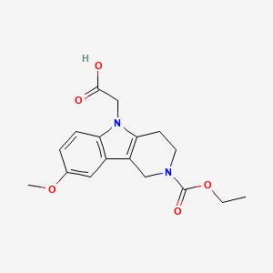 molecular formula C17H20N2O5 B1409032 2-(2-(Ethoxycarbonyl)-8-methoxy-3,4-dihydro-1H-pyrido[4,3-b]indol-5(2H)-yl)acetic acid CAS No. 1706430-89-8