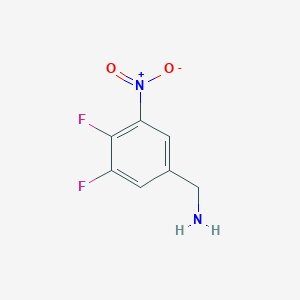 molecular formula C7H6F2N2O2 B1409033 3,4-Difluoro-5-nitrobenzylamine CAS No. 1803730-57-5