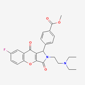 Methyl 4-{2-[2-(diethylamino)ethyl]-7-fluoro-3,9-dioxo-1,2,3,9-tetrahydrochromeno[2,3-c]pyrrol-1-yl}benzoate