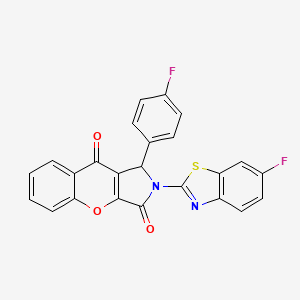 2-(6-Fluoro-1,3-benzothiazol-2-yl)-1-(4-fluorophenyl)-1,2-dihydrochromeno[2,3-c]pyrrole-3,9-dione