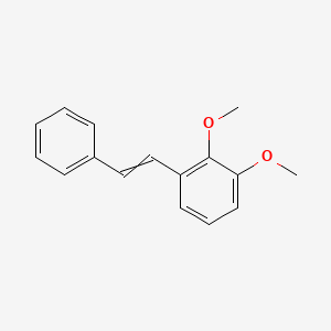 molecular formula C16H16O2 B14090465 Benzene, 1,2-dimethoxy-3-(2-phenylethenyl)- 