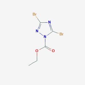 molecular formula C5H5Br2N3O2 B1409047 3,5-二溴-1H-1,2,4-三唑-1-羧酸乙酯 CAS No. 1858251-62-3