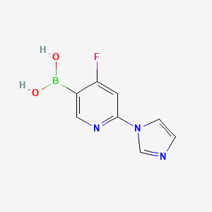 molecular formula C8H7BFN3O2 B14090484 (4-Fluoro-6-(1H-imidazol-1-yl)pyridin-3-yl)boronic acid 