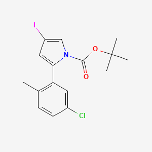 molecular formula C16H17ClINO2 B1409051 tert-Butyl 2-(5-chloro-2-methylphenyl)-4-iodo-1H-pyrrole-1-carboxylate CAS No. 1553981-82-0