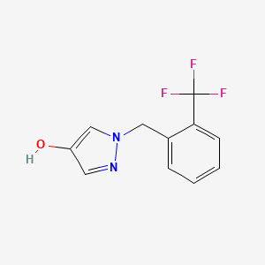 molecular formula C11H9F3N2O B1409054 1-(2-三氟甲基苄基)-1H-吡唑-4-醇 CAS No. 1894317-53-3