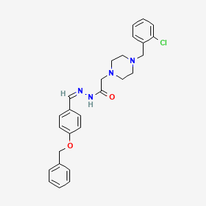 N'-{(Z)-[4-(benzyloxy)phenyl]methylidene}-2-[4-(2-chlorobenzyl)piperazin-1-yl]acetohydrazide