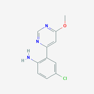 molecular formula C11H10ClN3O B1409058 4-氯-2-(6-甲氧基嘧啶-4-基)苯胺 CAS No. 1802434-18-9