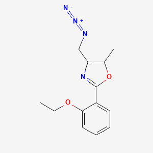 molecular formula C13H14N4O2 B1409059 4-(Azidomethyl)-2-(2-ethoxyphenyl)-5-methyl-1,3-oxazole CAS No. 1858250-27-7