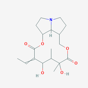 molecular formula C18H27NO6 B14090612 4-Ethylidene-5,7-dihydroxy-6,7-dimethyl-2,9-dioxa-14-azatricyclo[9.5.1.014,17]heptadecane-3,8-dione 