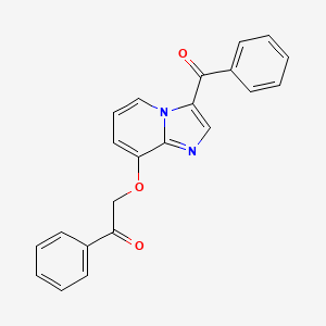 molecular formula C22H16N2O3 B1409065 2-((3-Benzoylimidazo[1,2-a]pyridin-8-yl)oxy)-1-phenylethanone CAS No. 1826072-92-7