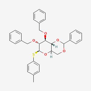 molecular formula C34H34O5S B14090685 4-Methylphenyl2,3-bis-O-(phenylmethyl)-4,6-O-[(R)-phenylmethylene]-1-thio-beta-D-Glucopyranoside 