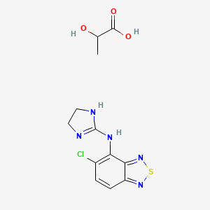 molecular formula C12H14ClN5O3S B14090702 Tizanidine lactate CAS No. 106314-85-6