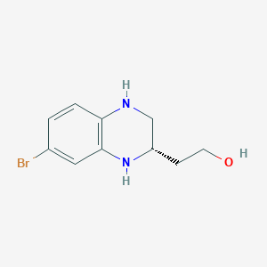 molecular formula C10H13BrN2O B1409071 (S)-2-(7-Bromo-1,2,3,4-tetrahydroquinoxalin-2-yl)ethanol CAS No. 1638604-46-2