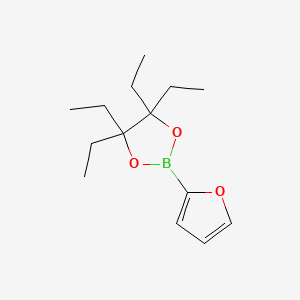 molecular formula C14H23BO3 B14090714 4,4,5,5-Tetraethyl-2-(furan-2-yl)-1,3,2-dioxaborolane 