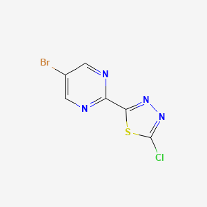 5-Bromo-2-(5-chloro-1,3,4-thiadiazol-2-yl)pyrimidine