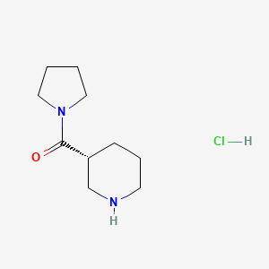 molecular formula C10H19ClN2O B1409074 R-哌啶-3-基-吡咯烷-1-基-甲酮盐酸盐 CAS No. 1469389-13-6