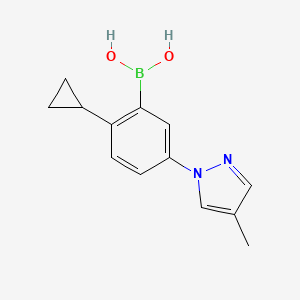 (2-Cyclopropyl-5-(4-methyl-1H-pyrazol-1-yl)phenyl)boronic acid