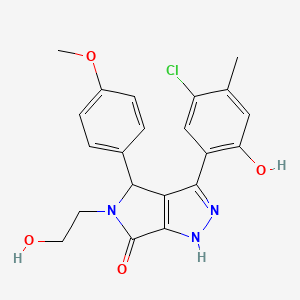 3-(5-chloro-2-hydroxy-4-methylphenyl)-5-(2-hydroxyethyl)-4-(4-methoxyphenyl)-4,5-dihydropyrrolo[3,4-c]pyrazol-6(2H)-one