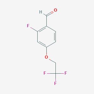 molecular formula C9H6F4O2 B1409084 2-氟-4-(2,2,2-三氟乙氧基)苯甲醛 CAS No. 1588507-91-8