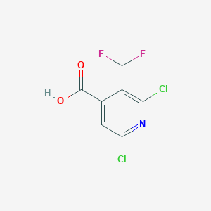 molecular formula C7H3Cl2F2NO2 B1409093 2,6-Dichloro-3-(difluoromethyl)-pyridine-4-carboxylic acid CAS No. 1805238-73-6