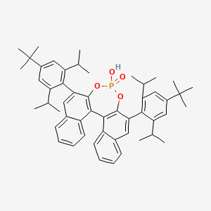 10,16-bis[4-tert-butyl-2,6-di(propan-2-yl)phenyl]-13-hydroxy-12,14-dioxa-13λ5-phosphapentacyclo[13.8.0.02,11.03,8.018,23]tricosa-1(15),2(11),3,5,7,9,16,18,20,22-decaene 13-oxide