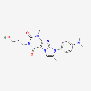 8-[4-(dimethylamino)phenyl]-3-(3-hydroxypropyl)-1,7-dimethyl-1H-imidazo[2,1-f]purine-2,4(3H,8H)-dione