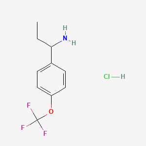 molecular formula C10H13ClF3NO B1409100 1-(4-(Trifluoromethoxy)phenyl)propan-1-amine hydrochloride CAS No. 1476729-66-4
