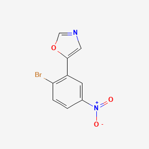 molecular formula C9H5BrN2O3 B1409102 5-(2-Bromo-5-nitrophenyl)oxazole CAS No. 1638604-66-6