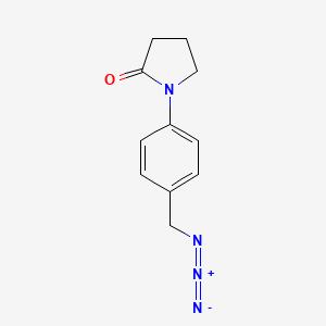 molecular formula C11H12N4O B1409103 1-[4-(Azidomethyl)phenyl]pyrrolidin-2-one CAS No. 1858255-16-9